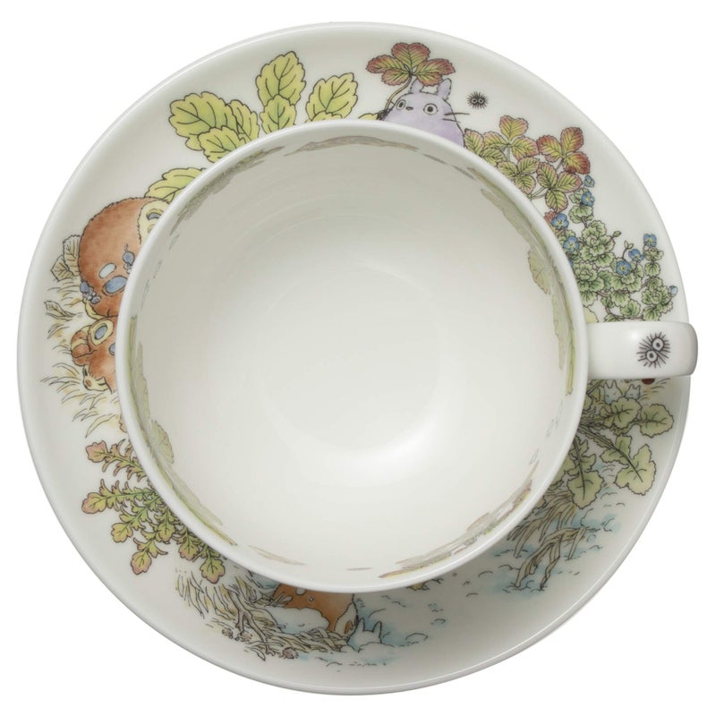 Noritake T97285A/4660-1 My Neighbor Totoro Milk Tea Cup & Saucer, 11.8 fl oz (325 cc), Large Dog Fuguri, Microwave Safe, 1 Guest, Bone China - Image 5